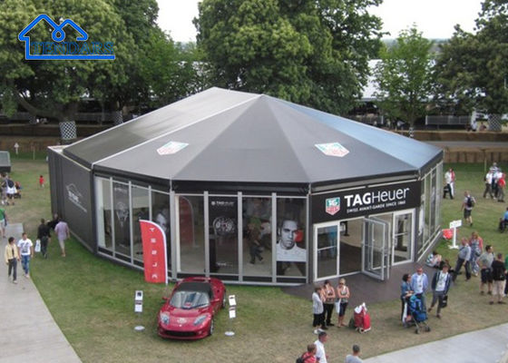 comprare Sala rotonda in vetro all'aperto In Muti Struttura esagonale ad ottagono a tre lati Eventi di tenda online manufacture