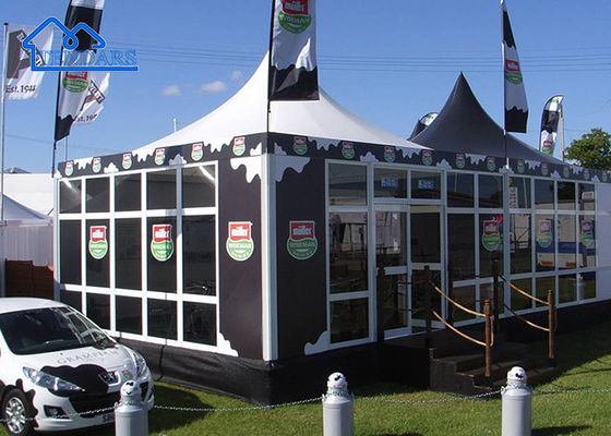 comprare Colore e dimensione personalizzati Esterno Estate Bianco Pvc Leggio di alluminio Evento Festa di nozze Tenda di pagoda fabbricazione online