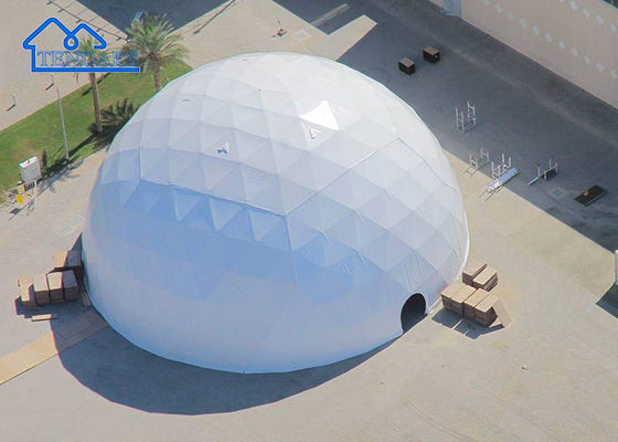 comprare 7m Dia Commercial Dome Tent 6061/T6 Aluminium Geodesic Design PVC Cover per locali di ristorazione fabbricazione online
