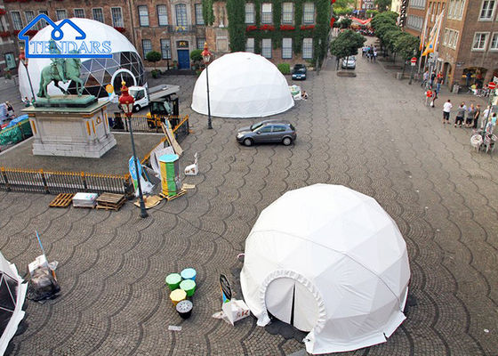 comprare Tenda a cupola commerciale in lega rinforzata da 15 m con copertura in PVC, design geodetico per ristoranti fabbricazione online