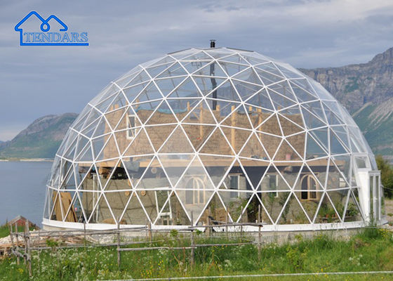 comprare Tenda a cupola commerciale a 10 m di diametro isolante copertura in PVC in acciaio galvanizzato per spazi per eventi fabbricazione online