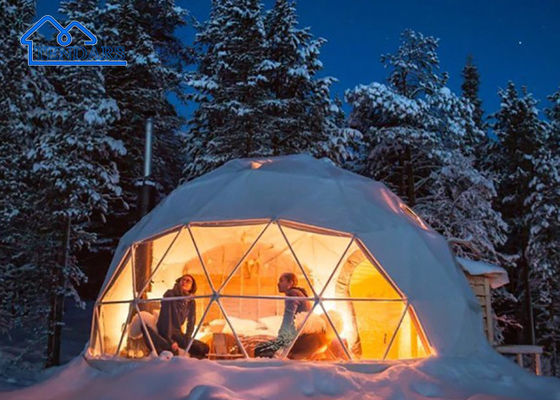 comprare 6061/T6 Cornice in alluminio 12m Dia Glamping Hotel Tent PVC Canvas En-Suite Bagno per resort di lusso fabbricazione online