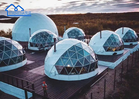 comprare 7m Dia Canvas Cotton Glamping Hotel Tent Aluminico Legato Quattro Stagione Quattro Stagione per Beach Retreats fabbricazione online