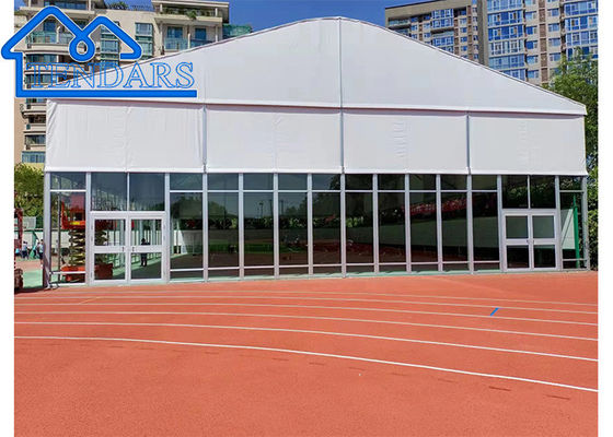comprare Tenda di marciapiede da 15x20m di lunghezza chiara Tenda a doppio strato in acciaio galvanizzato per eventi commerciali fabbricazione online