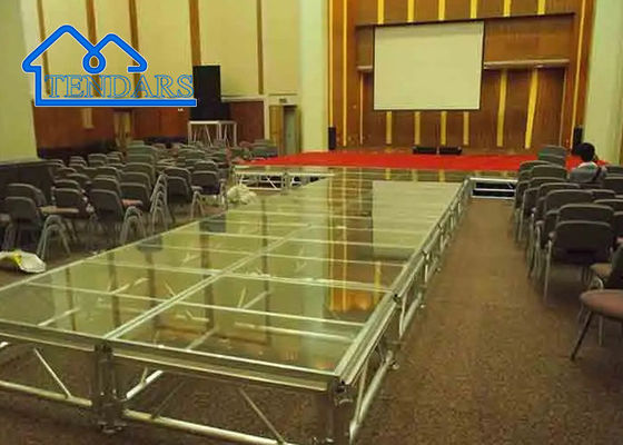 comprare Piattaforma di traliccio per palcoscenico in alluminio a trasparenza personalizzata per eventi all' estero / interni online manufacture