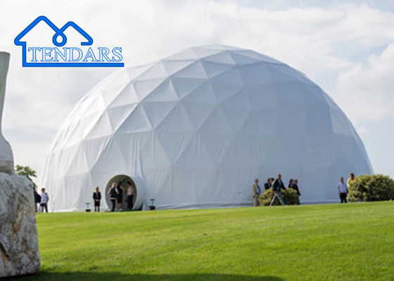 comprare Disegno del logo personalizzato Camper esterno geodesico Wind Wall Glamping Dome Tent # 6204 fabbricazione online