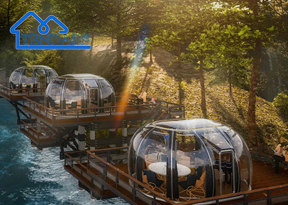 comprare Tenda trasparente a bolla trasparente a prova d'acqua Tenda a cupola struttura commerciale all'aperto fabbricazione online