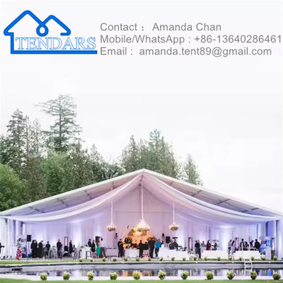 comprare Cuctom Rproof Fireproof Wind Resistant Canopy Marquee Event Party Wedding Tent Event Marquee Tent fabbricazione online