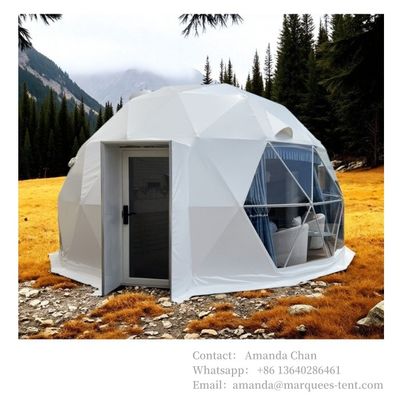 comprare 20mq impermeabile resistente al fuoco Safari Glamping Tent Luxury Resort Igloo Dome Hotel Tent fabbricazione online