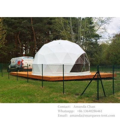 comprare Accetta logo personalizzato Hotel Dome House Glamping Geodesic Dome Tent With PVC Roof Cover online manufacture