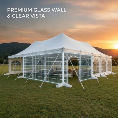 comprare Festa del Mercato di Natale Tende Marquette A-Frame Impermeabile Completo Oscuramento PVC Copertura Canopy Struttura fabbricazione online
