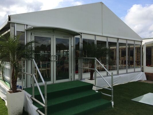 comprare VIP Cocktail Party Marquee Tende A-Frame Tempered Glass Reception Canopy Structure fabbricazione online