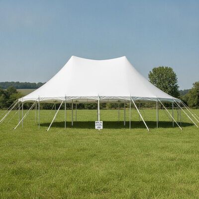 comprare Classic High-Peak Pole Tent American Wedding Event Canopy NFPA 701 Certificato 20oz PVC USA fabbricazione online