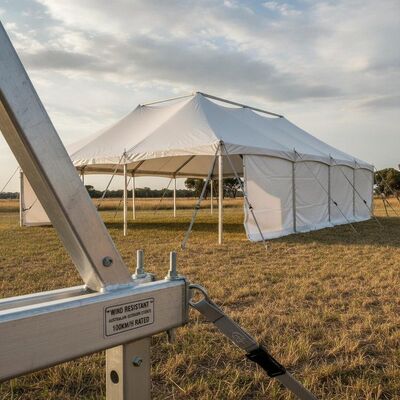 comprare Struttura in alluminio per feste Marche tenda resistente al vento costruzione australiana eventi all'aperto 100kmh fabbricazione online