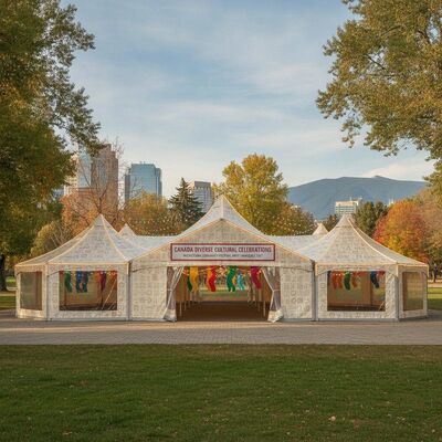 comprare Tenda tendone per feste di comunità multiculturale, grande capacità, modulare, per diverse celebrazioni culturali canadesi fabbricazione online
