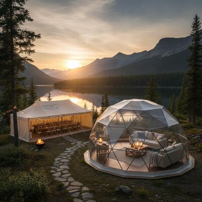 comprare Deserto Avventura all'aperto Glamping Dome Party Marquee Tent Vista panoramica per il Parco Nazionale del Canada Eventi di campeggio fabbricazione online