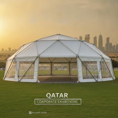 comprare Tenda per tendone per feste in lega di alluminio, tettoia rivestita in PVC impermeabile per mostre aziendali in Qatar fabbricazione online