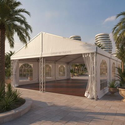 comprare Modulare Quick Setup Party Marquee Tent Sidewalls rimovibili Cornice in alluminio per Qatar VIP Eventi Ospitalità fabbricazione online