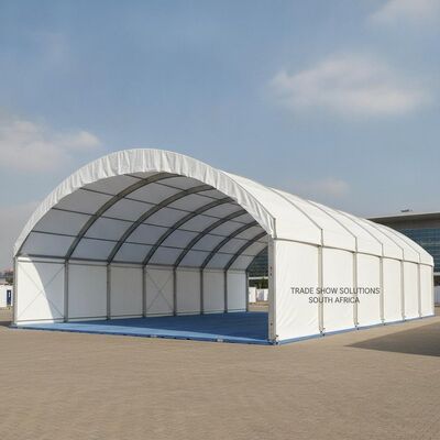 comprare Tenda di marciapiede resistente al vento sud Africa Large Span Waterproof Shelter Aluminum per esposizione fieristica fabbricazione online
