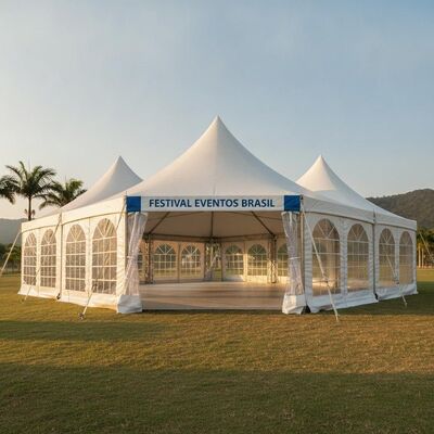 comprare Tenda per tendone per feste, tettoia per eventi impermeabile, telaio in alluminio, per riunioni di festival all'aperto in Brasile fabbricazione online