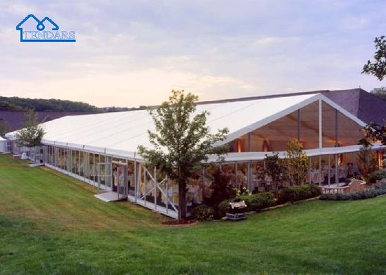 Tenda per tendone da matrimonio bianca resistente al fuoco, struttura impermeabile per tettoia per eventi resistente