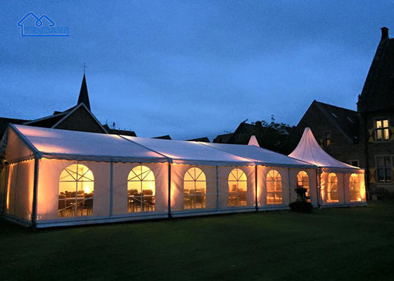 6x6m Cornice di lega rinforzata Tenda di festa Marquee Canopy in PVC resistente al vento e ignifuge per le feste in piscina