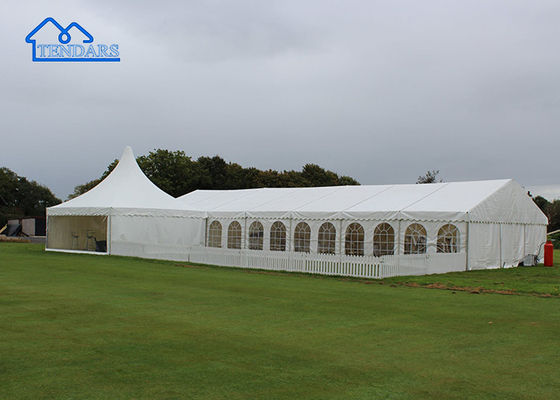 4x8m Esteso Quadro di Leggio Rinforzato Marquette Tenda di Festa Clear Span Design Canopy in PVC ignifuge per famiglia