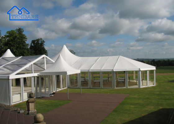 Tenda per tendone per matrimoni con struttura in alluminio personalizzata, design per baldacchino per eventi di grandi dimensioni da 500 ospiti