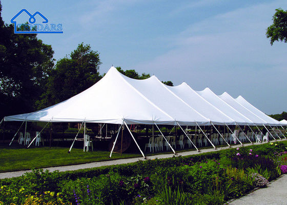 Tenda per festival all'aperto, pareti laterali, palo ad alto picco, tenda per tendone per eventi in tela per feste di matrimonio