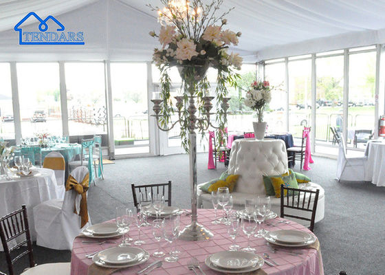 Tenda per eventi commerciale con finestre in PVC, configurazione multipla, tettoia per feste