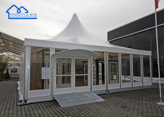 Protezione UV bianca, resistenza al fuoco Canopy giardino Rifugio di alluminio Tenda pagoda