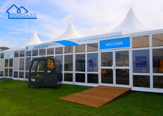 High End Custom Glass Wall Glass Door Aluminium Pop Up Pagoda Tent Per Bagno Temporaneo