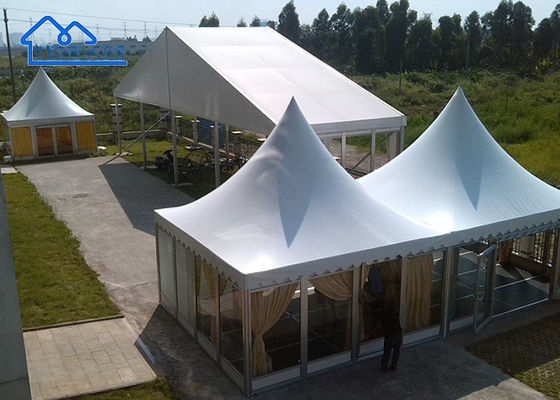 Tenda di festa a muro di vetro per manifestazioni commerciali all'aperto