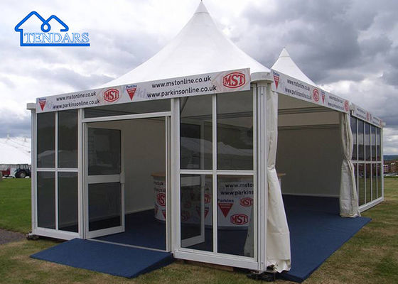 UV-resistente / ignifughi / impermeabili Custom Nuovo PVC Aluminum Frame Marquee Pagoda Canopy Tent in vendita