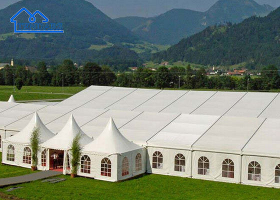 Tenda di pagoda trasparente in alluminio a tetto impermeabile per piccoli eventi di matrimonio