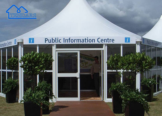 Canopy ignifugo UV resistente Gazebo Tent Evento Blackout Aluminio Bianco Pagode Tende