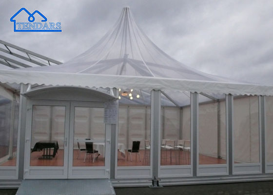 Tende a prova di fuoco pieghevoli Pop Up Tent Display Party Wedding Event Aluminium Pagoda Marquee Tende Logo stampato su misura