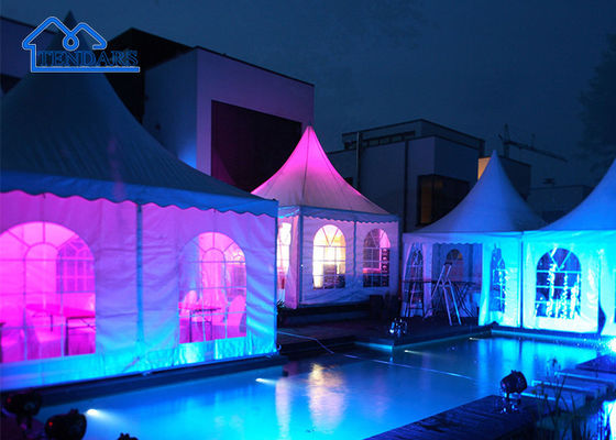 10x10ft 20x20 Outdoor Hot Galvanized Event Alti picchi in alluminio Bambù Gazebo spiaggia Tenda pagoda