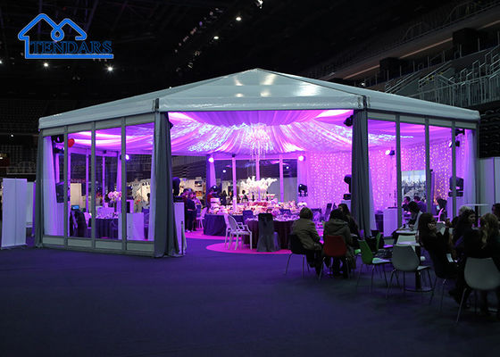 12x15m PVC impermeabile Copertura di alluminio Tenda Pagoda Cornice in alluminio Legatura Chiara Span per matrimoni di lusso