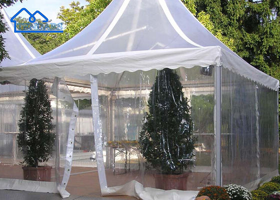 Esterno Custom Gazebo estivo in PVC bianco tessuto In alluminio tela Pagoda Tenda Giardino Padiglione Tenda