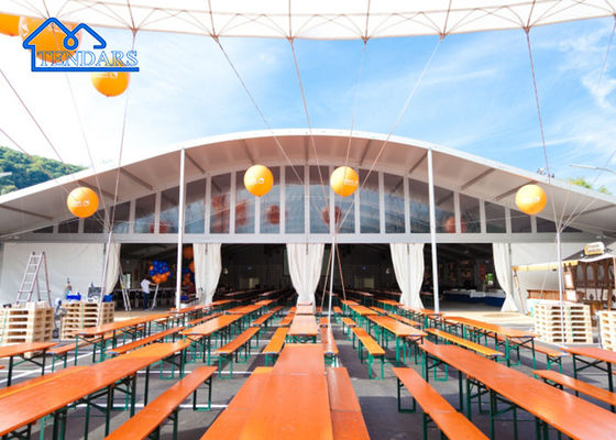 10x15m PVC impermeabile Copertura Arcum Tenda In legno di alluminio Cornice di neve carico per gala aziendali