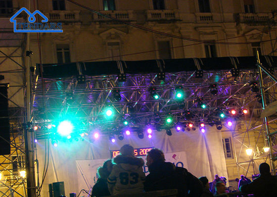 Piattaforma per palcoscenico in alluminio portatile riciclabile, illuminazione LED