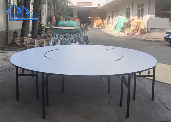 Tabelle di banchetto rotonde pieghevoli in alluminio per hotel Evento matrimoniale