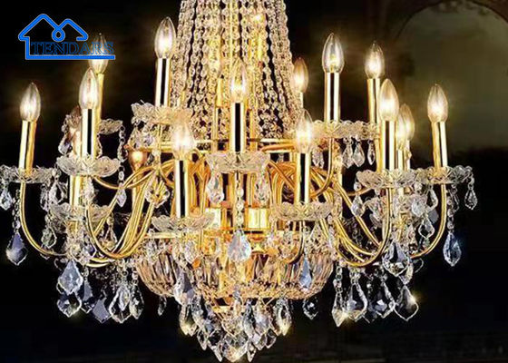 Apparecchi per tende da festa creativi Atmosfera soffitto lusso cristallo lampadario tenda all'aperto con luci