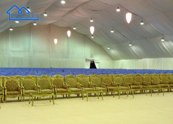 Tenda per eventi di lusso bianca, rossa, trasparente Ristorante Tenda in lega di alluminio con tende e tenda