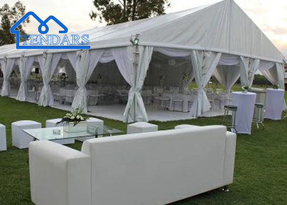 Tenda di banchetto con tenda di tendone di PVC trasparente Tenda di matrimonio bianca