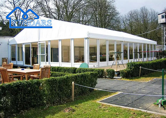 Grande tetto in PVC trasparente tenda da sposa tenda da sposa anti ruggine ignifuge struttura elegante per l'accoglienza degli eventi