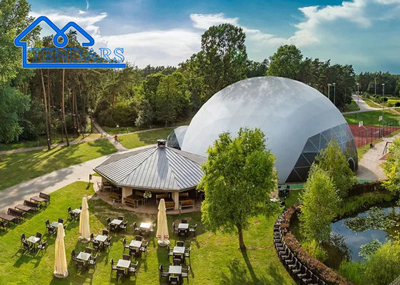 Tenda rotonda con cupola geodetica commerciale da parete in PVC bianco di qualità Hiah per esterni