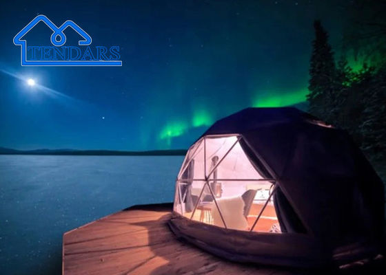 Campeggio familiare all'aperto 8m tenda Glamping Cupola con bagno, Resort tende da campeggio per 2-4 persone