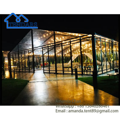 Celebrazioni di matrimonio Tenda per feste all'aperto Tenda da parete in vetro Trasparente Bella struttura a baldacchino